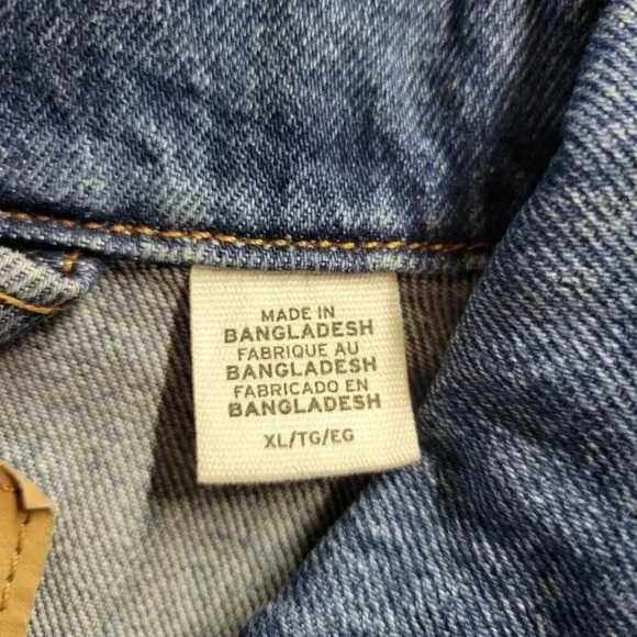 Levi Strauss Signature Gold Men's Extra Large Button Up Medium Wash Denim Jacket - Picture 11 of 13